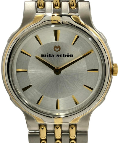 ミラショーン 腕時計 クオーツ シルバー 1L22 メンズ mila schon