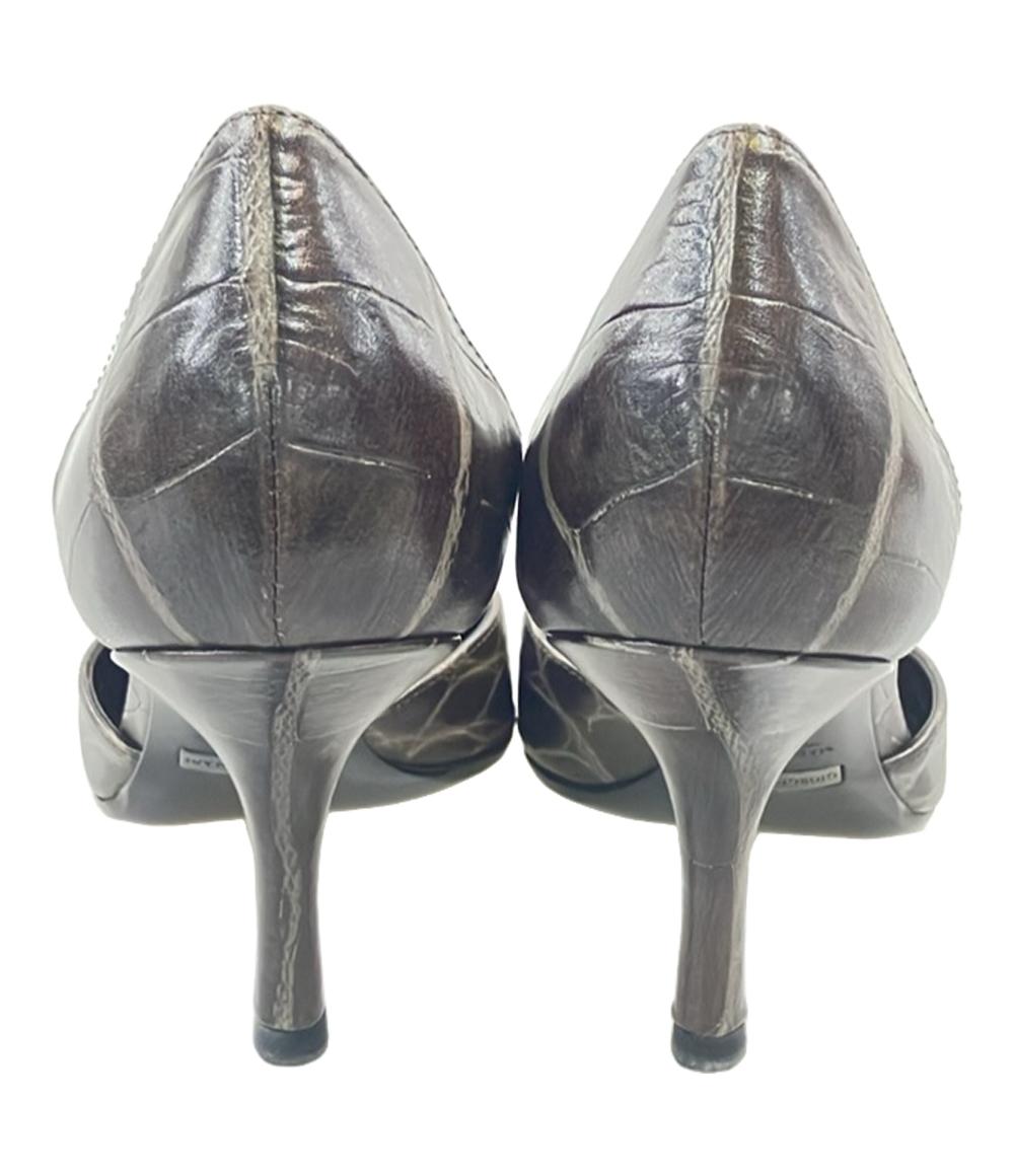 GIORGIO ARMANI ポンテットトゥパンプス クロコ型押し レディース SIZE 35 (22.5cm) ジョルジオアルマーニ