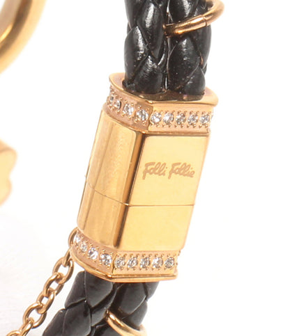 美品 Folli Follie ブレスレット 四つ葉モチーフ クローバーモチーフ レディース フォリフォリ