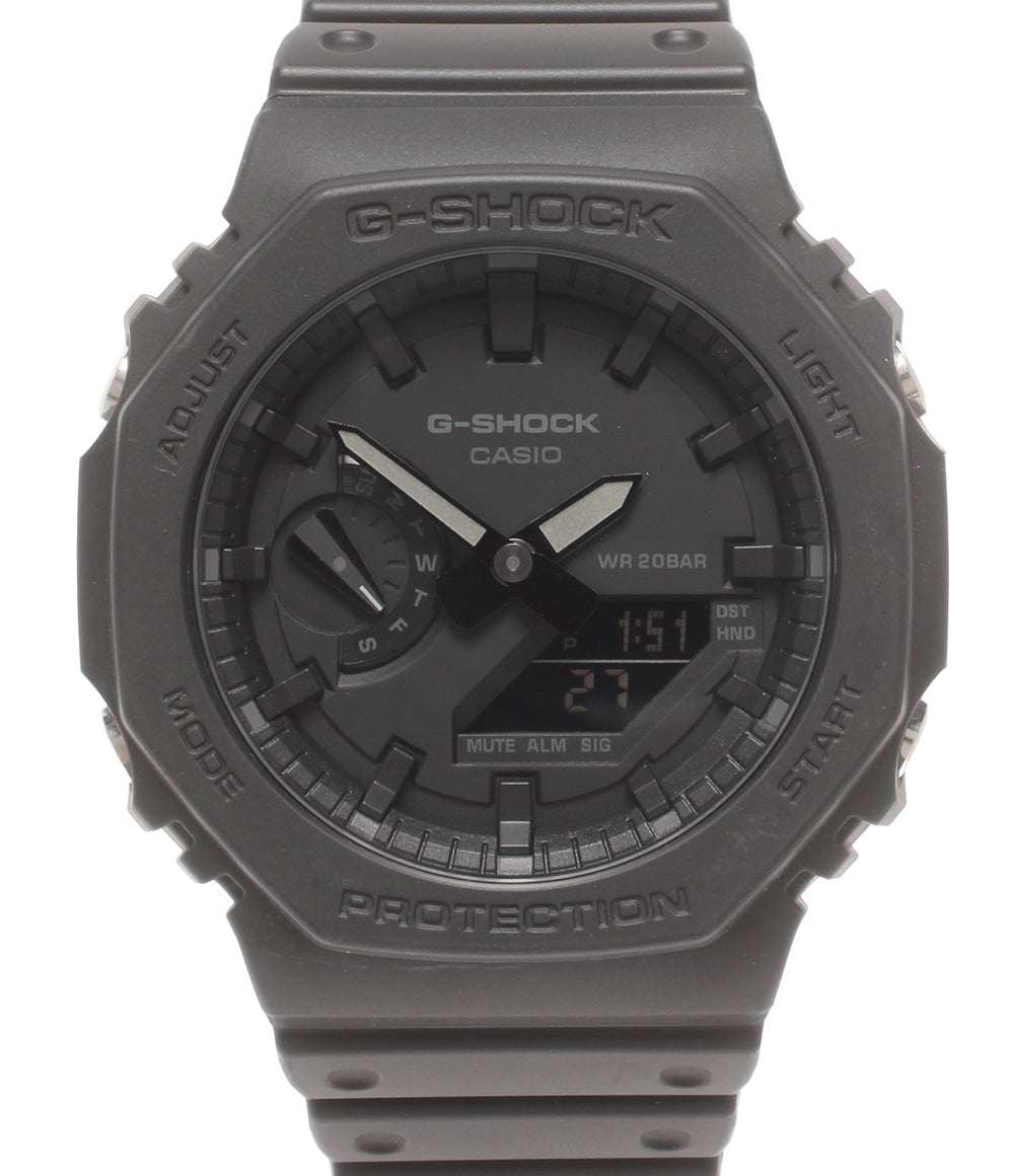 美品 CASIO 腕時計 G-SHOCK クオーツ ブラック GA-2100 メンズ カシオ