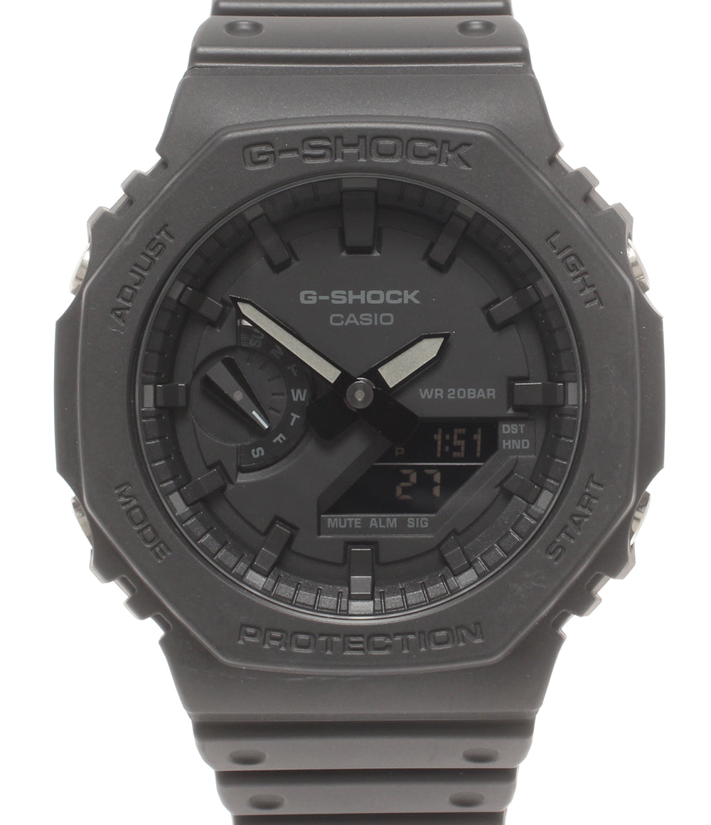 美品 CASIO 腕時計 G-SHOCK クオーツ ブラック GA-2100 メンズ カシオ