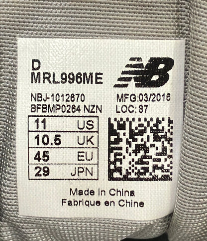 NEW BALANCE ローカットスニーカー MRL996ME メンズ SIZE 29.0 ニューバランス