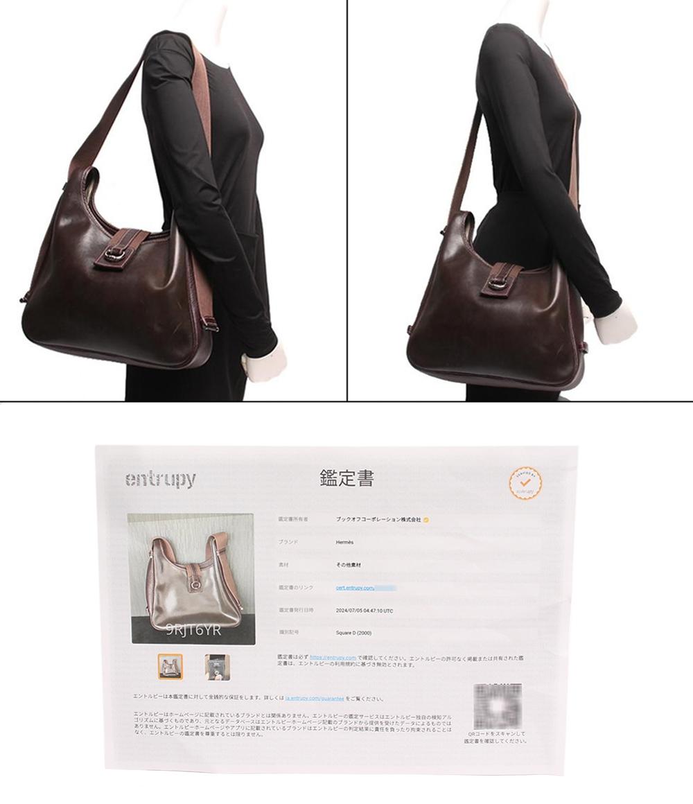 エルメス レザーショルダーバッグ □D刻印 シルバー金具 サコ HERMES