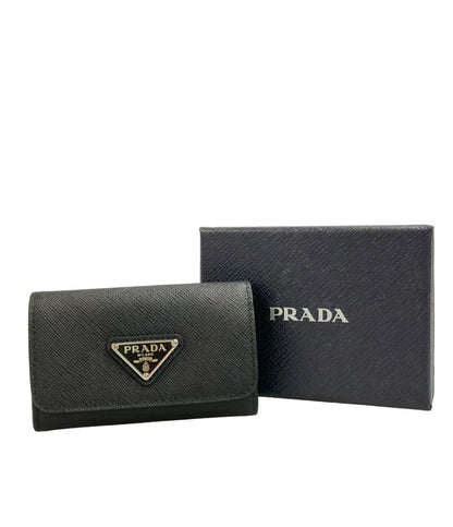 美品 PRADA 4連キーケース キーリング付き サフィアーノ 1PG004 メンズ レディース プラダ