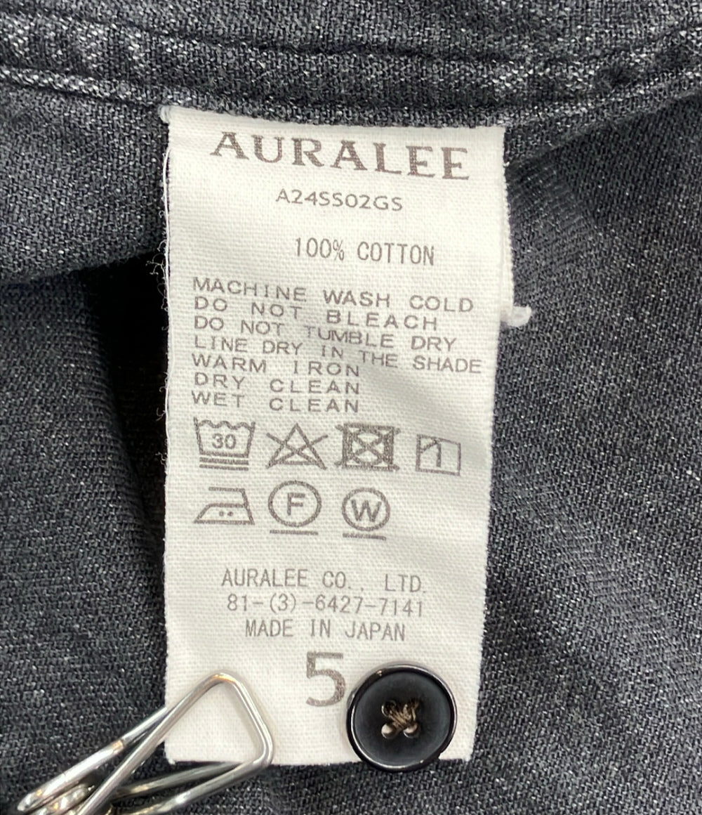 AURALEE セルビッジ スーパーライトデニム ハーフスリーブシャツ A24SS02GS メンズ SIZE 5 オーラリー