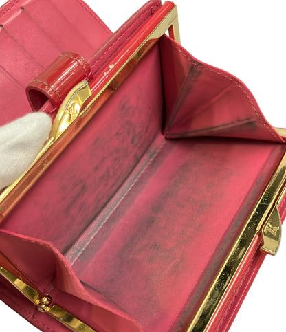 LOUIS VUITTON 二つ折り財布 がま口 ポルトフォイユ ヴィエノワ ヴェルニ M9141F レディース ルイ・ヴィトン