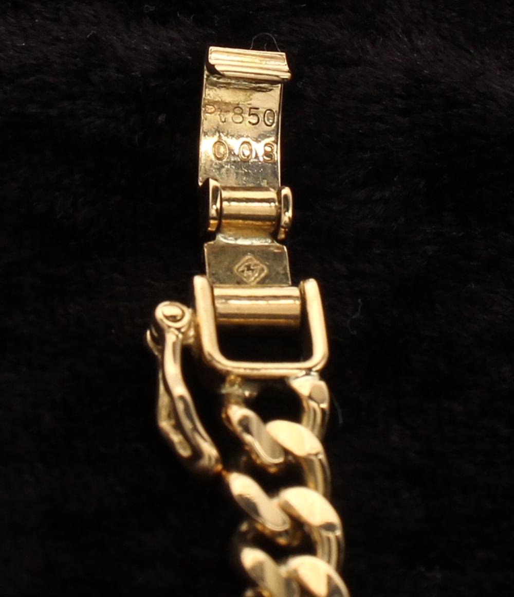 美品 ブレスレット K18 Pt850 ダイヤ 0.08ct レディース