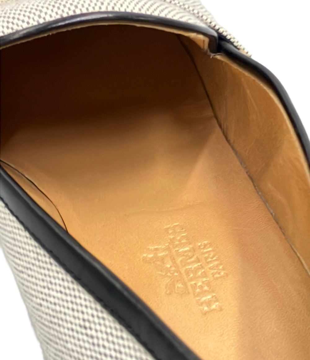 HERMES コンスタンス キャンバス ローファー レディース SIZE 37.5 (25cm) エルメス