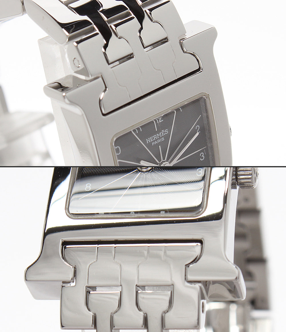 HERMES 腕時計 Hウォッチ クオーツ ブラック HH1.210 レディース エルメス