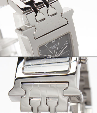 HERMES 腕時計 Hウォッチ クオーツ ブラック HH1.210 レディース エルメス
