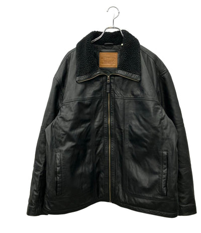 Levi's レザージャケット ブルゾン 裏地キルティング ポリエステル ラムレザー ボア CRUZ LEATHER SHERPA JACKET A8564-0000 メンズ SIZE XL