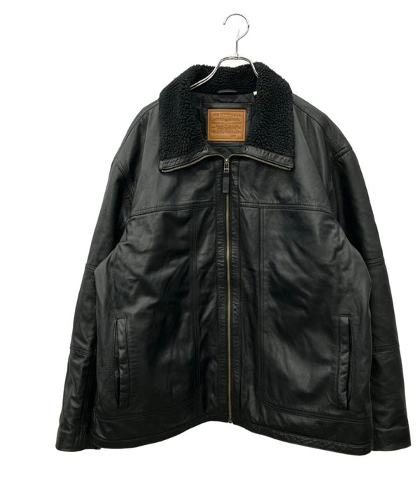 Levi's レザージャケット ブルゾン 裏地キルティング ポリエステル ラムレザー ボア CRUZ LEATHER SHERPA JACKET A8564-0000 メンズ SIZE XL