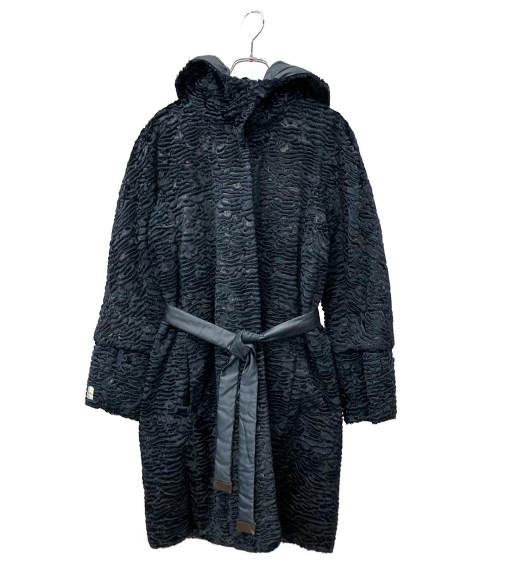 'S Max Mara ダウンコート リバーシブル フーデッド ベロア ジャガード レディース SIZE 38 (S) エスマックスマーラ