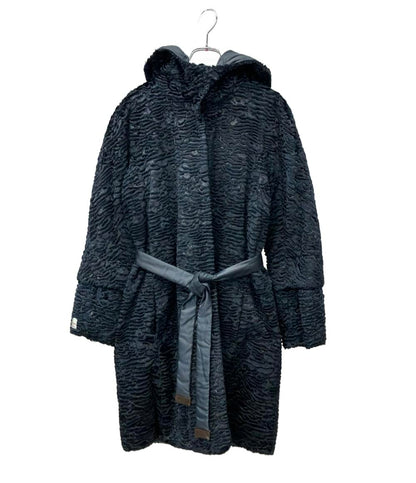 'S Max Mara ダウンコート リバーシブル フーデッド ベロア ジャガード レディース SIZE 38 (S) エスマックスマーラ