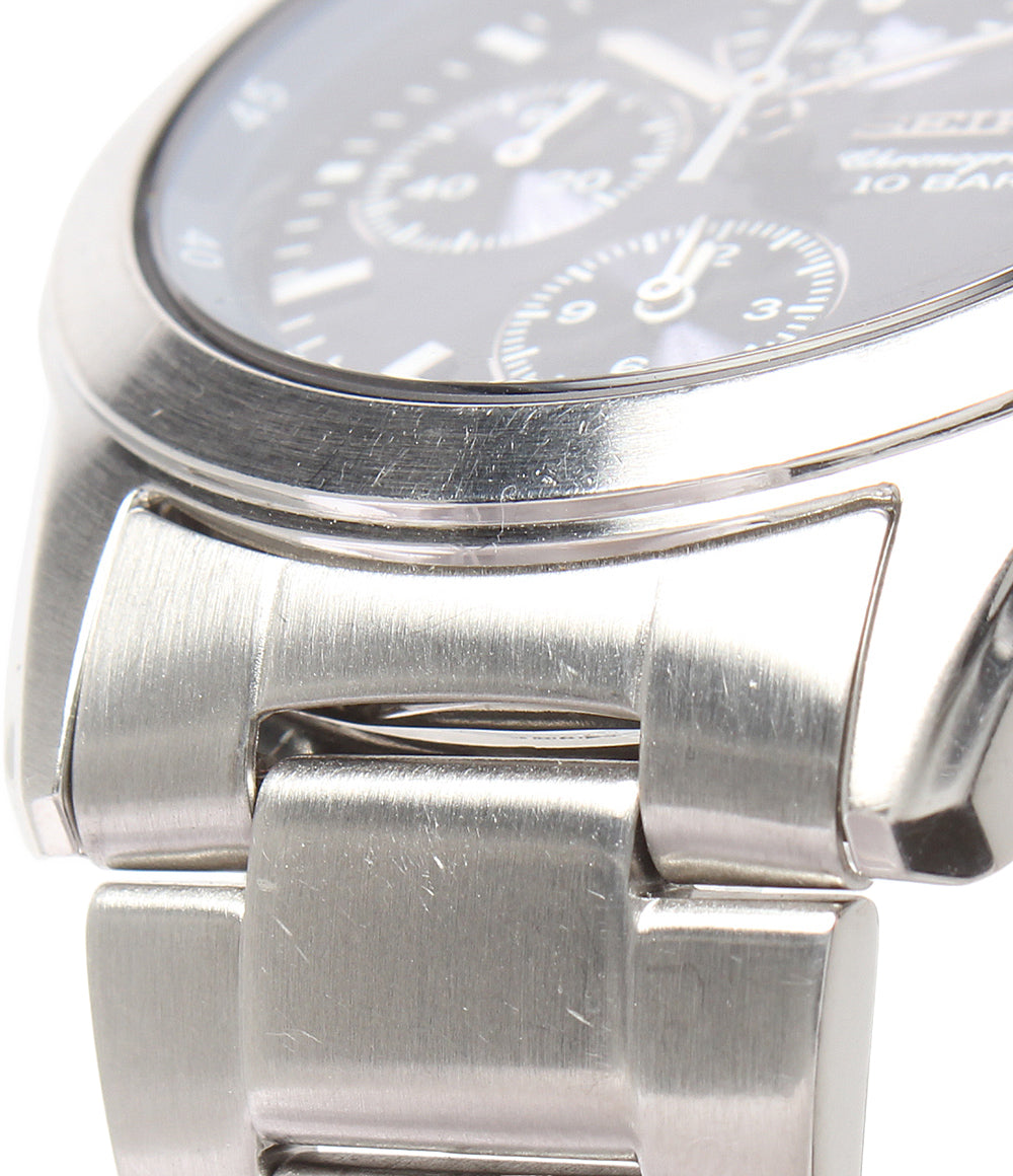 SEIKO 腕時計 クロノグラフ クオーツ ネイビー 7T92-0DM0 メンズ セイコー