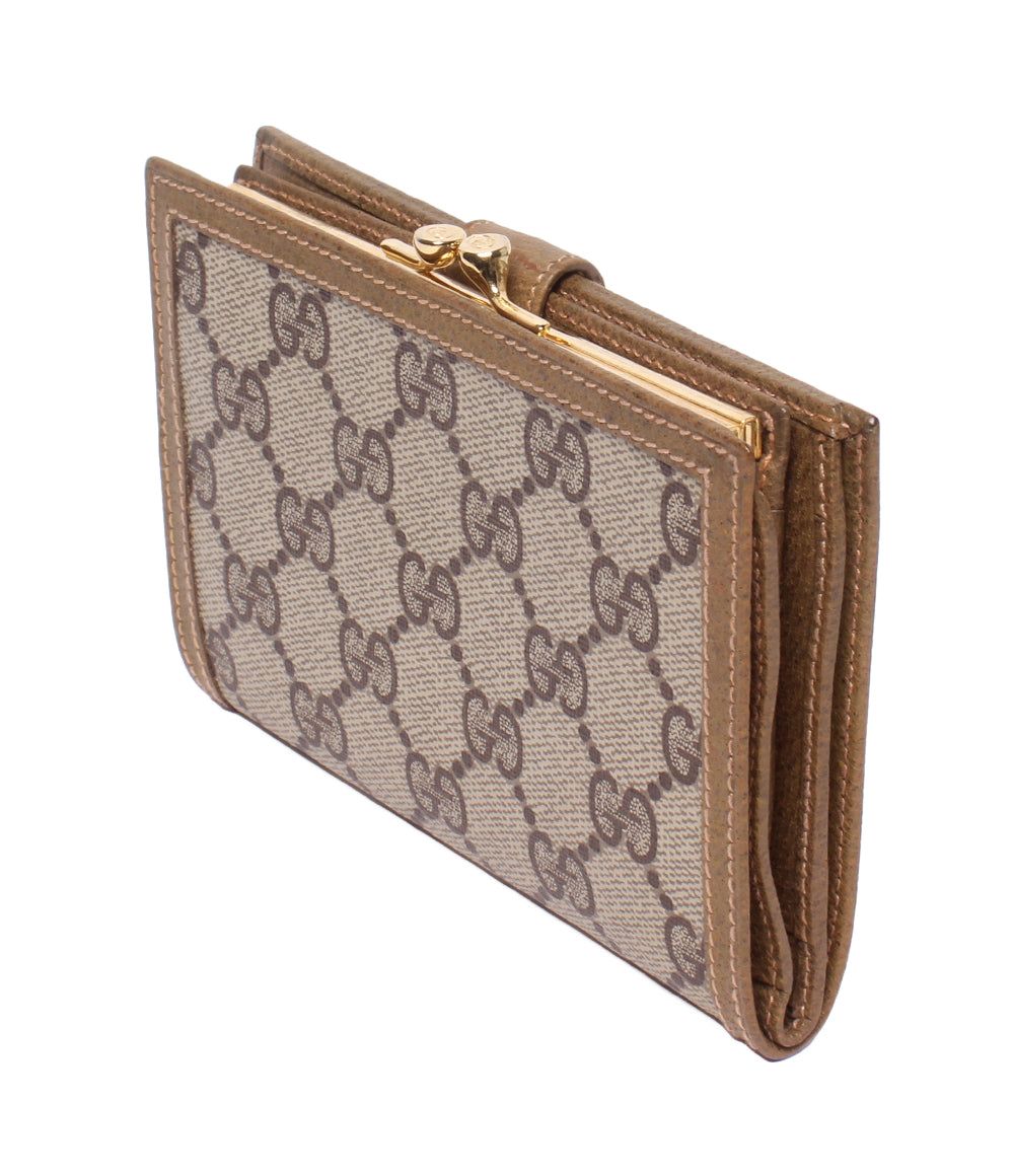 GUCCI 二つ折り財布 がま口 GGスプリーム 035 906 8683 レディース メンズ グッチ