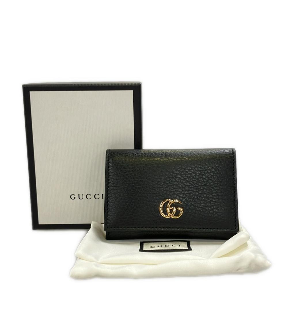 美品 グッチ 名刺入れ カードケース GGマーモント 474748 203887 ユニセックス GUCCI