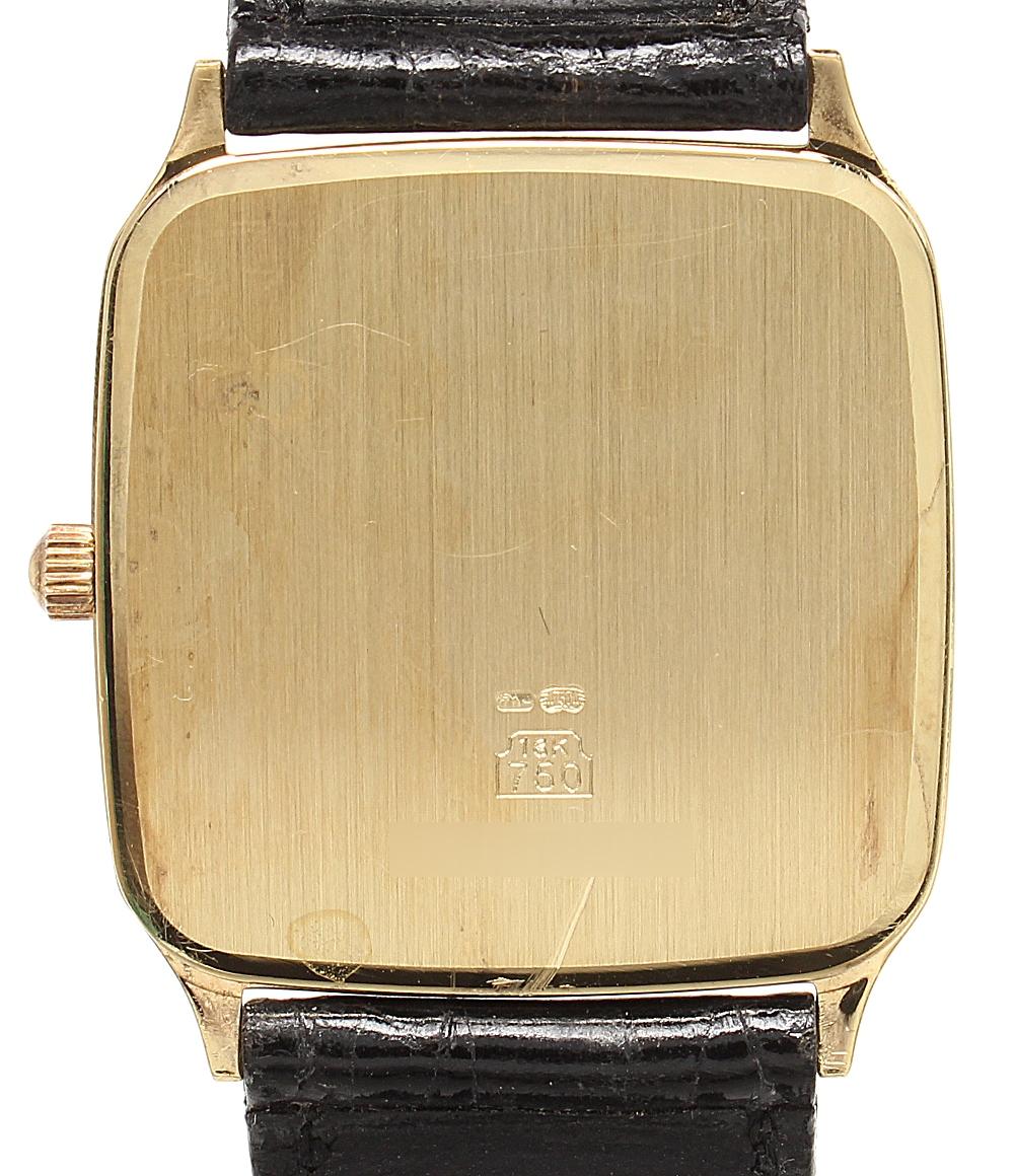 ロンジン 腕時計 スクエア 18K クオーツ ゴールド メンズ LONGINES