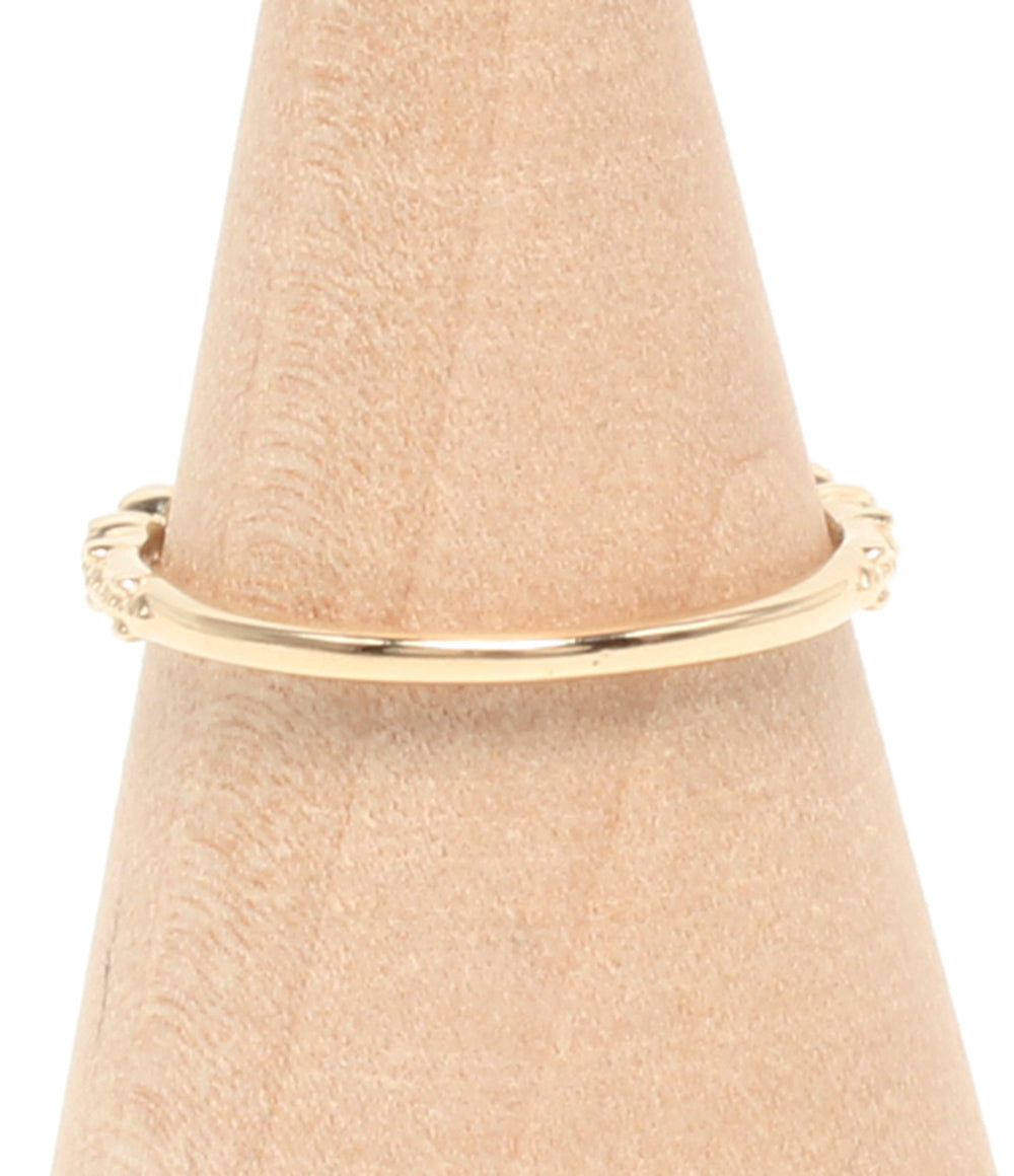 美品 agete リング 指輪 K10 ダイヤ 0.04ct レディース SIZE 9号 アガット