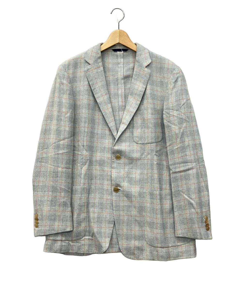 ベルヴェスト リネン テーラードジャケット チェック柄 メンズ SIZE 50 (XL) BELVEST