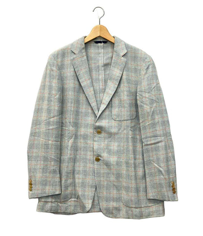 ベルヴェスト リネン テーラードジャケット チェック柄 メンズ SIZE 50 (XL) BELVEST