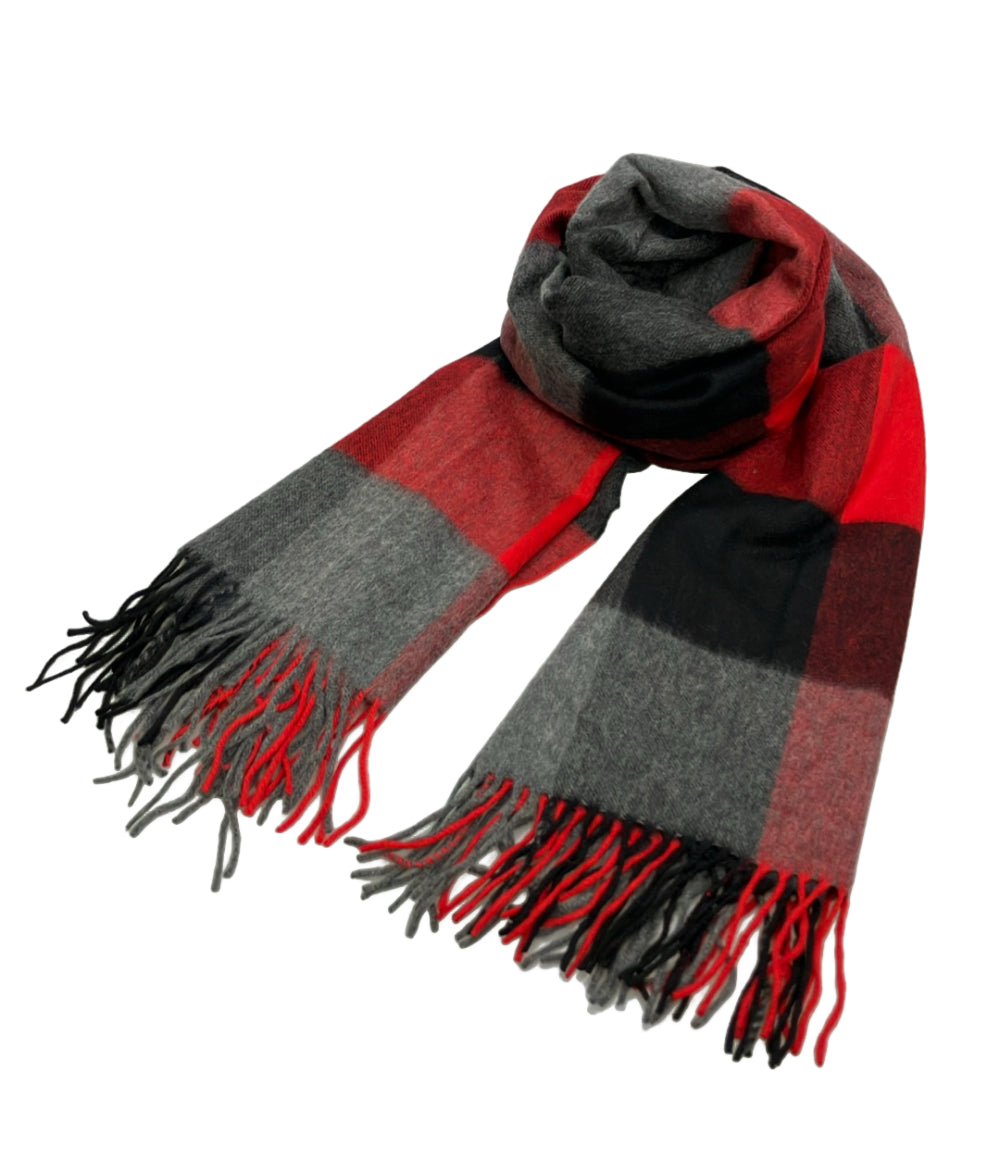 美品 Johnstons of Elgin ストール カシミヤ100% 大判 ブロックチェック柄 レディース ジョンストンズ オブ エルガン