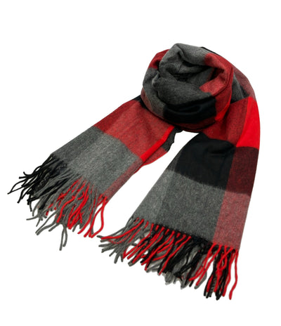 美品 Johnstons of Elgin ストール カシミヤ100% 大判 ブロックチェック柄 レディース ジョンストンズ オブ エルガン