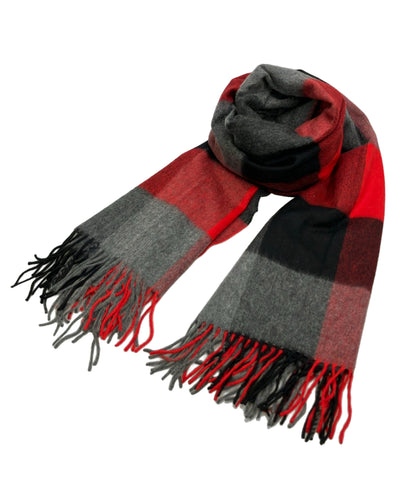 美品 Johnstons of Elgin ストール カシミヤ100% 大判 ブロックチェック柄 レディース ジョンストンズ オブ エルガン