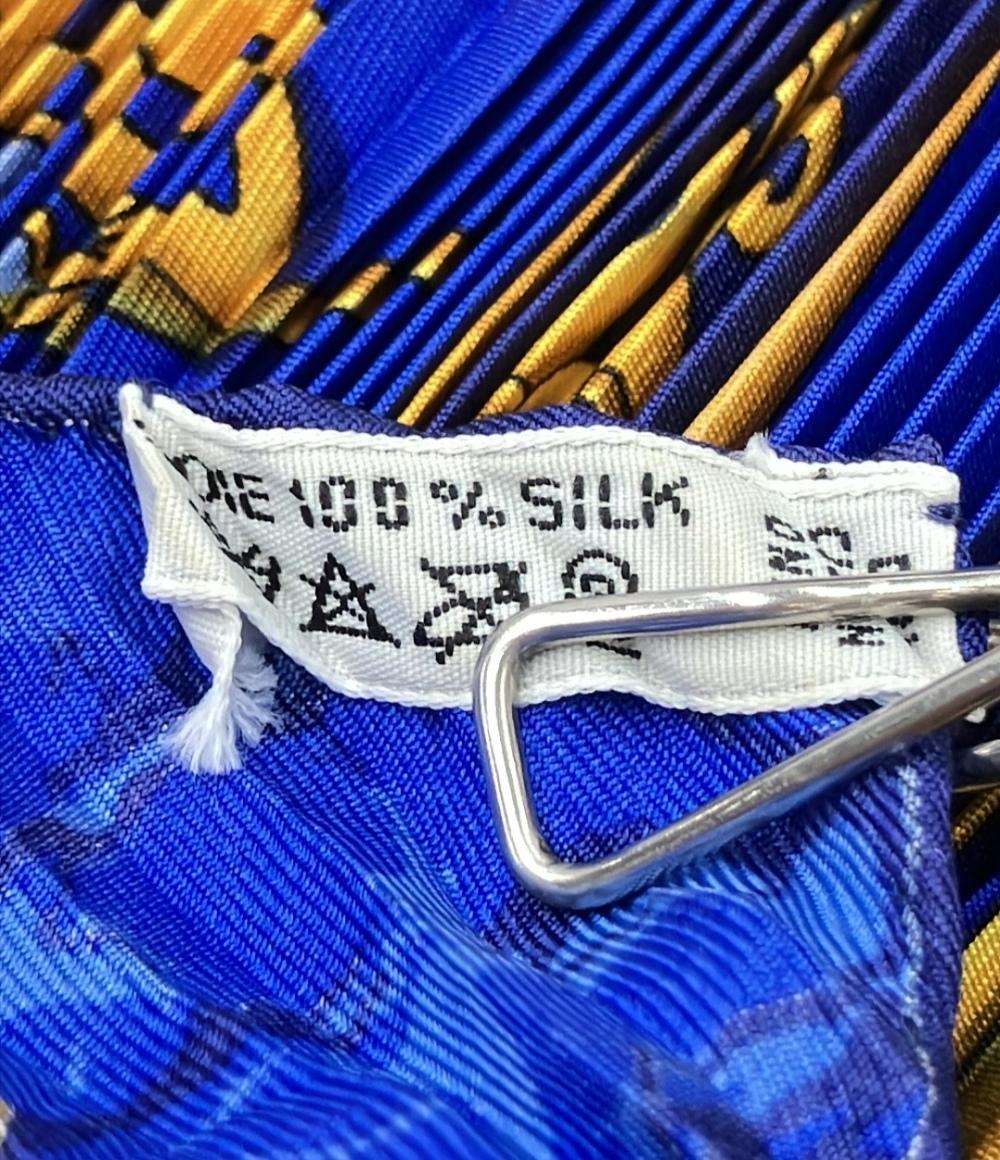 美品 HERMES スカーフ シルク100% カレ90 プリーツ CARPE DIEM レディース エルメス