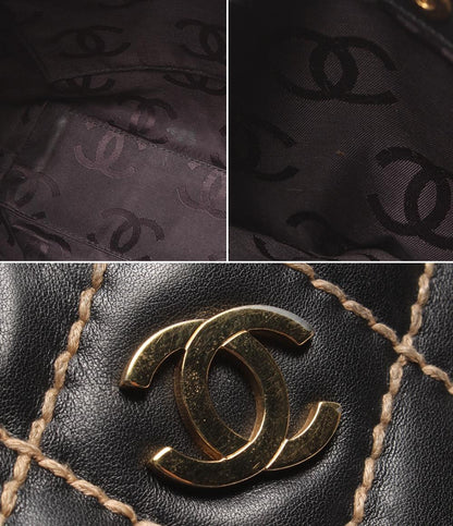 CHANEL トートバッグ ゴールド金具 7番台 ワイルドステッチ ココマーク A18126 レディース シャネル