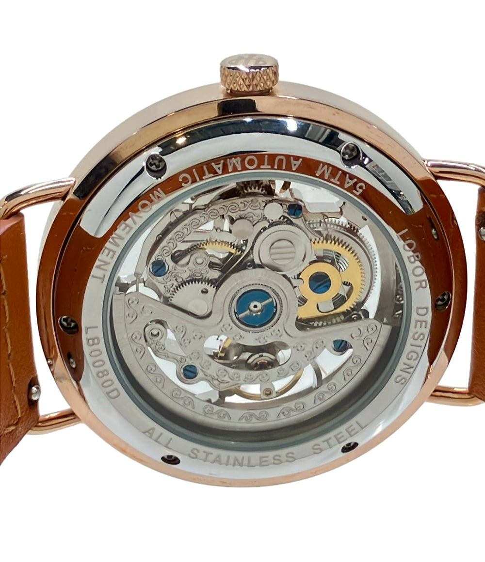 美品 LOBOR 腕時計 自動巻き LB0080D メンズ ロバー