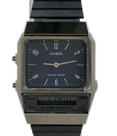 美品 CASIO 腕時計 チプカシ クオーツ ネイビー AQ-800E メンズ カシオ