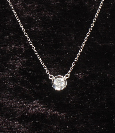 美品 4℃ ネックレス K18WG ダイヤ レディース ヨンドシー