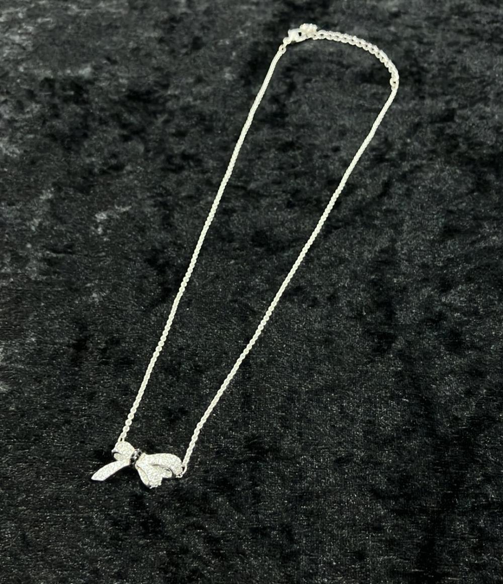 美品 スワロフスキー ネックレス リボンモチーフ 5412679 レディース SWAROVSKI