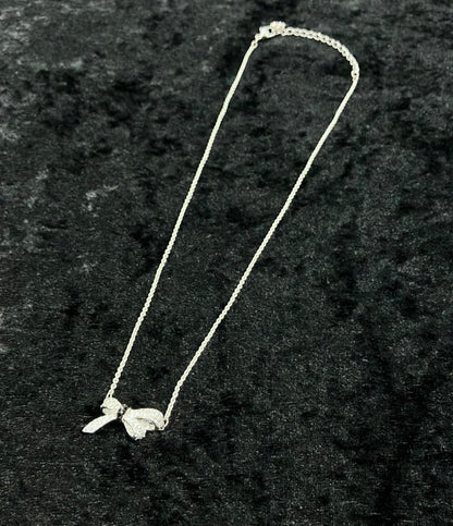 美品 スワロフスキー ネックレス リボンモチーフ 5412679 レディース SWAROVSKI