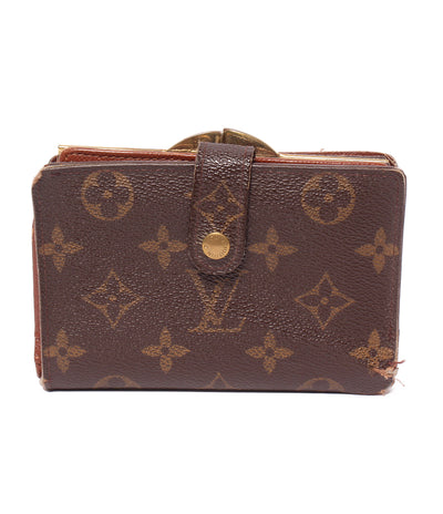 訳あり LOUIS VUITTON 二つ折り財布 がま口 ポルトフォイユ ヴィエノワ モノグラム M61673 レディース ルイ・ヴィトン