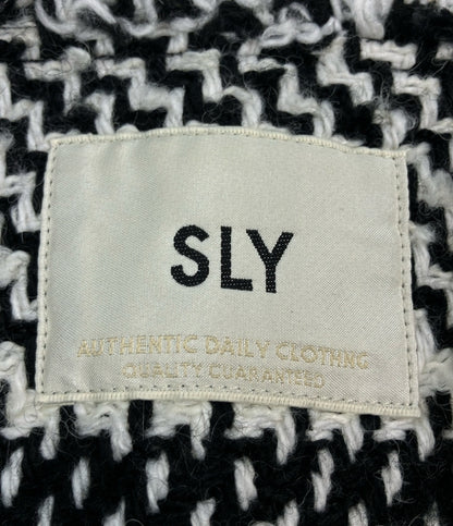 SLY ツイードジャケット 21AW TWEED PATTERN NO COLLAR ジャケット 030EAP30-1030 レディース SIZE FREE (M) スライ