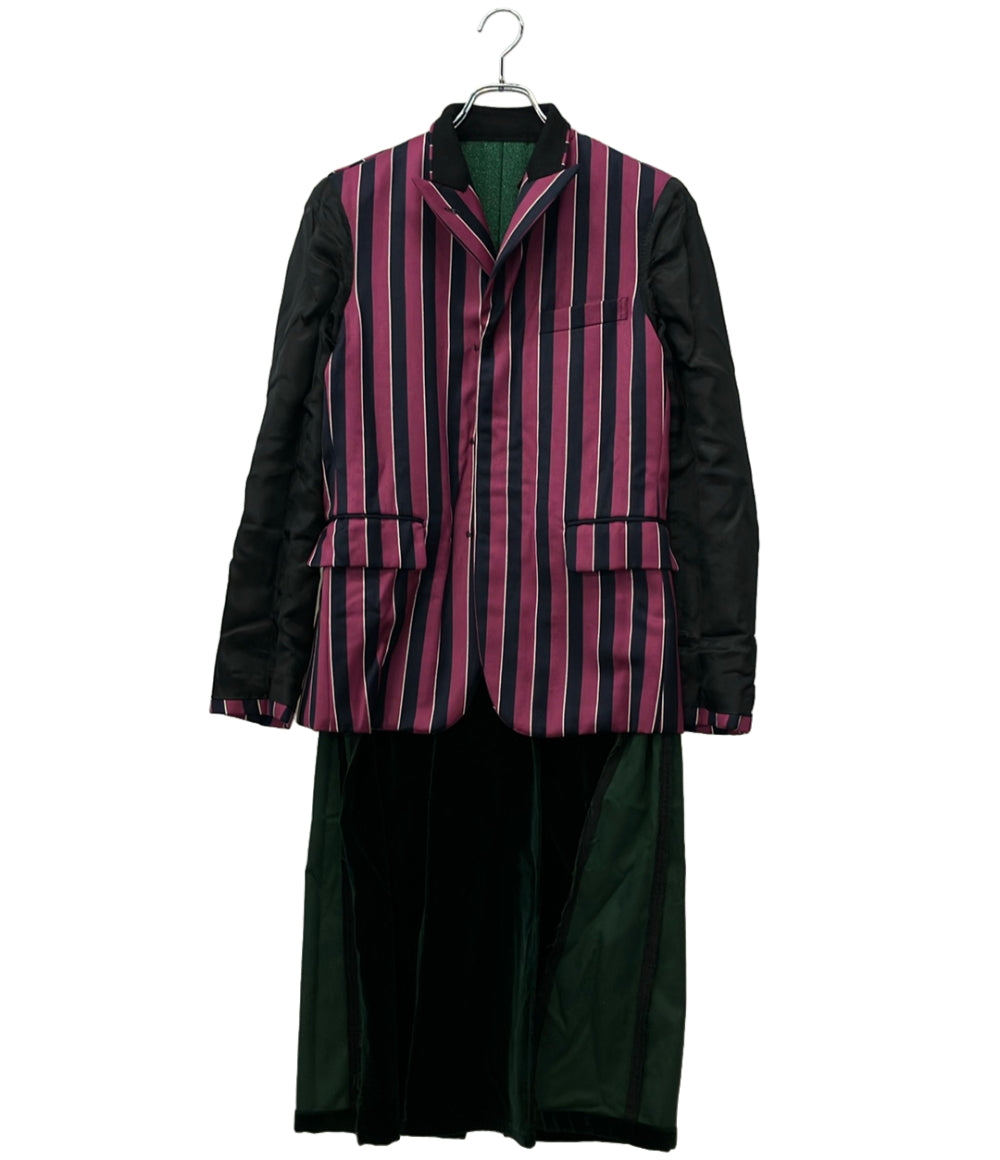 COMME des GARCONS HOMME PLUS ジャケット 燕尾 フロントボタン スパンコール ロング リバーシブル 18SS DISCO期 PA-J029 メンズ SIZE XS