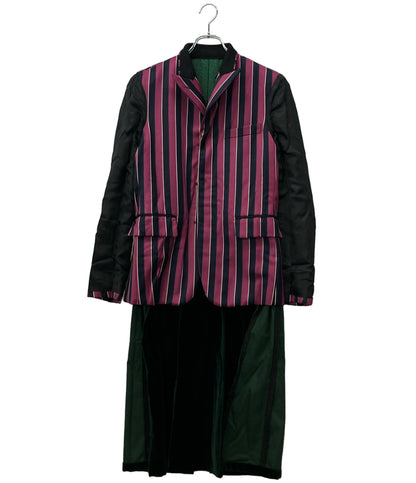 COMME des GARCONS HOMME PLUS ジャケット 燕尾 フロントボタン スパンコール ロング リバーシブル 18SS DISCO期 PA-J029 メンズ SIZE XS