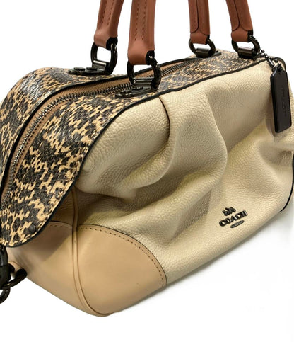 コーチ 2WAY ハンドバッグ ショルダーバッグ 斜め掛け レーンサッチェル カラーブロック スネークスキンディティール 69622 レディース COACH