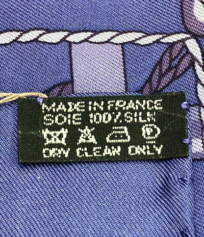 美品 HERMES スカーフ シルク100% カレ90 VUE DU CAROSSE DE LA GALERE LA REALE レディース エルメス