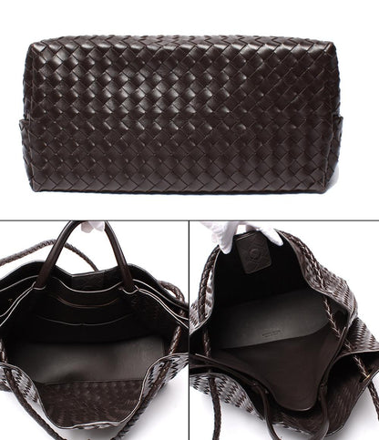 ボッテガ・ヴェネタ 2wa ハンドバッグ ショルダー トートバッグ 肩掛け 斜め掛け アンディアーモ ラージ イントレチャート レディース BOTTEGA VENETA