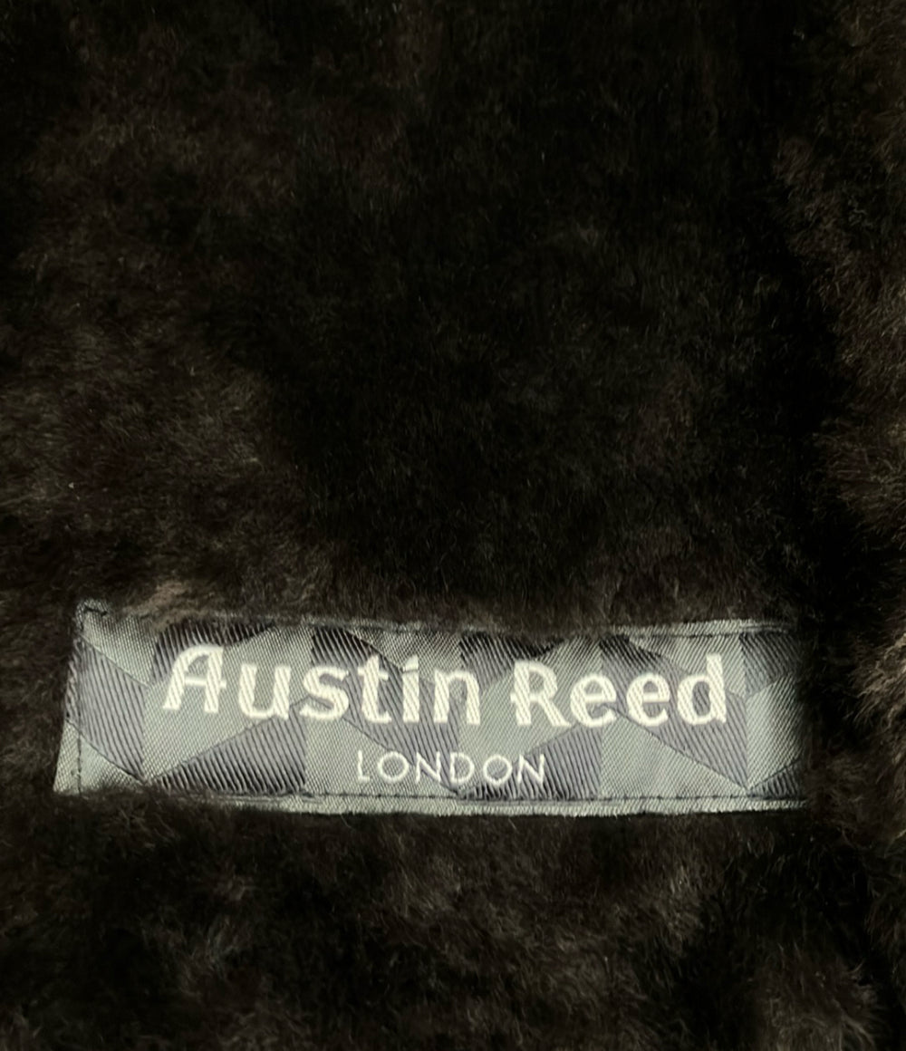 Austin Reed ロングコート ブラウン レザー ムートン 18490Y メンズ SIZE L オースチンリード