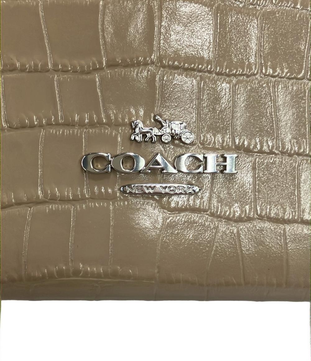 コーチ チェーンショルダーバッグ スリム クロスボディ レザー 斜め掛け クロコ型押し CR237 レディース COACH