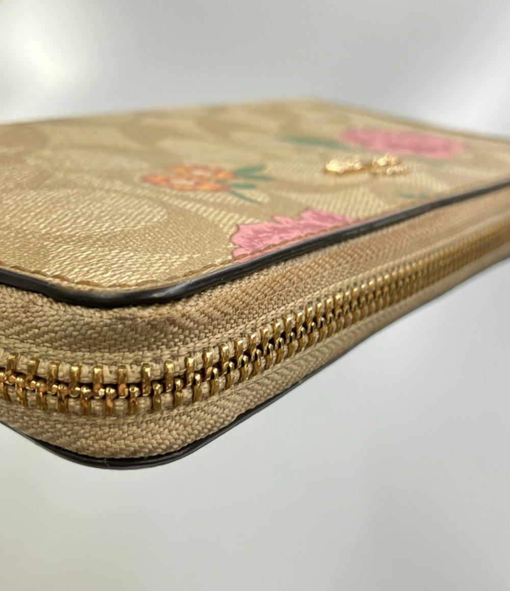 COACH ラウンドファスナー長財布 シグネチャー レディース コーチ
