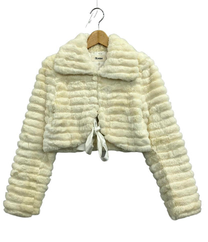 キスミス ファージャケット ラビット レディース SIZE F (M) Xmiss