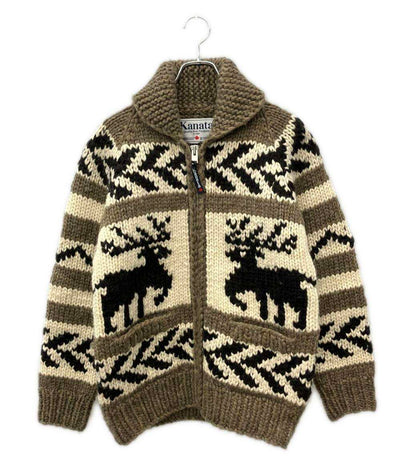 KANATA 長袖 カウチンニット ジップアップ メンズ SIZE 38 カナタ