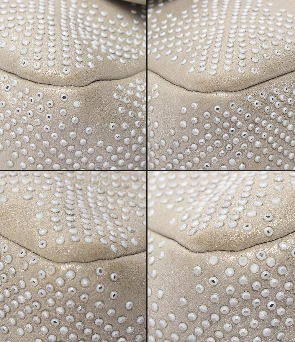 CHANEL チェーンショルダーバッグ 肩掛け 斜め掛け ストーン シングルチェーン シングルフラップ シルバー金具 レディース シャネル