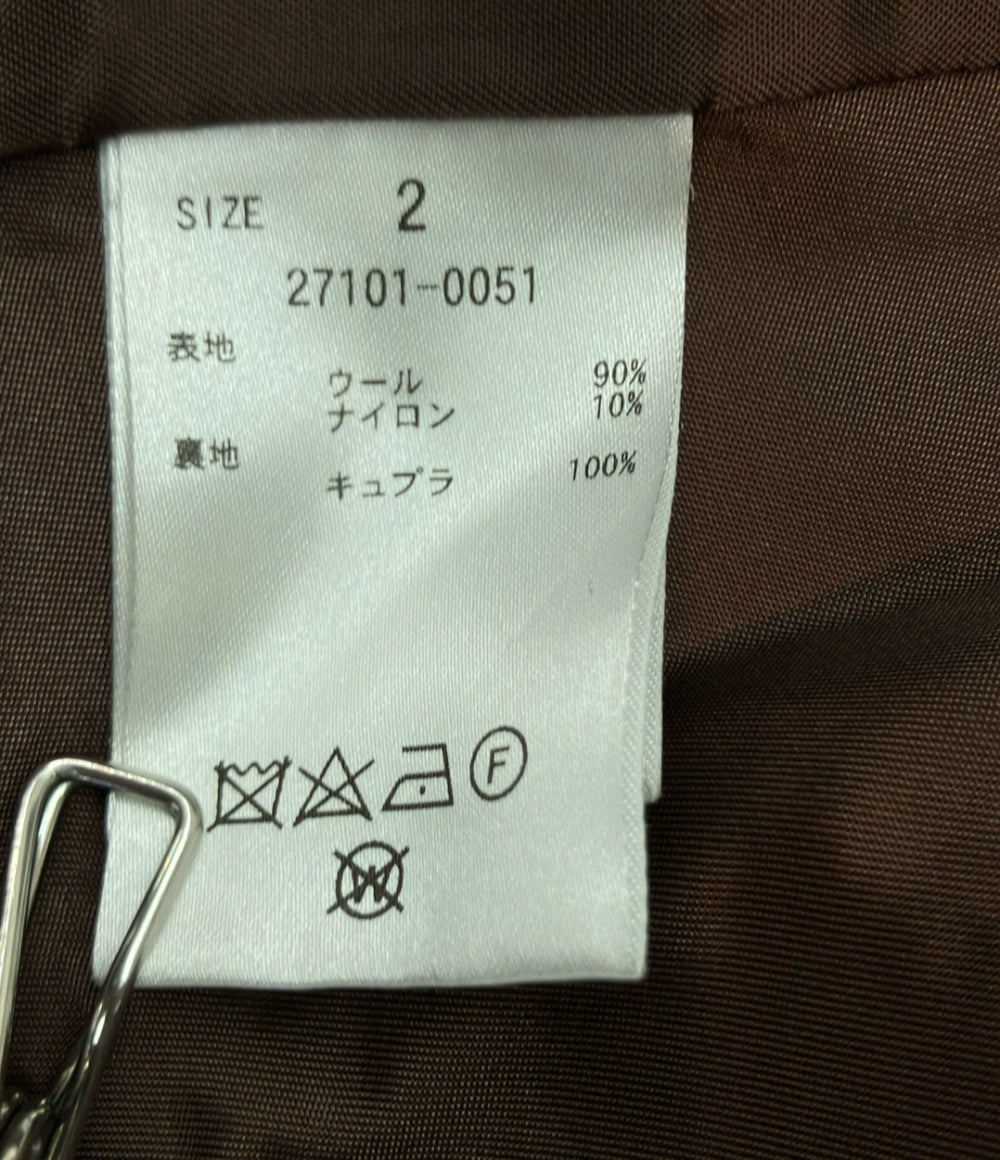 CLANE チェスターコート スナップボタン チェック柄 スタンドフォールカラービッグシルエットコート 27101-0051 メンズ SIZE 2 (M) クラネ