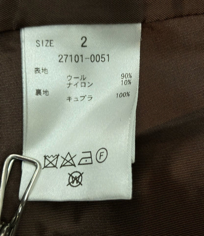 CLANE チェスターコート スナップボタン チェック柄 スタンドフォールカラービッグシルエットコート 27101-0051 メンズ SIZE 2 (M) クラネ